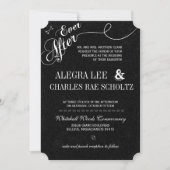 Ever after Chalkboard Einladung (Vorderseite)