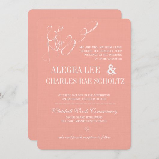 Ever after Chalkboard Einladung (Vorne/Hinten)