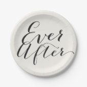 Ever after Classic Script Chic Calligrafy Wedding Pappteller (Vorderseite)