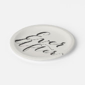 Ever after Classic Script Chic Calligrafy Wedding Pappteller (Schrägansicht)