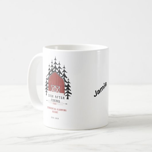 Ever After Farms personalisiert stilvoller Keepake Kaffeetasse (Vorderseite Links)