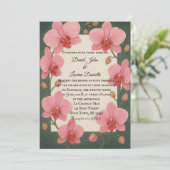 Ever after Orchid Foto Hochzeit Einladung (Stehend Vorderseite)