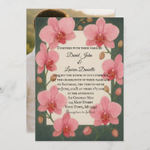 Ever after Orchid Foto Hochzeit Einladung