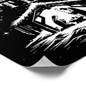 Ever Christmas Cool Jesus Nativity Scene Christian Poster (Ecke)