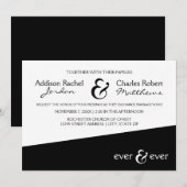 Ever & Ever Black Angle - Einladung zur Hochzeit (Vorne/Hinten)