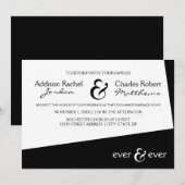 Ever & Ever Black Angle - Einladung zur Hochzeit (Vorne/Hinten)