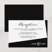 Ever & Ever Black Angle - Empfang Einladung (Vorne/Hinten)