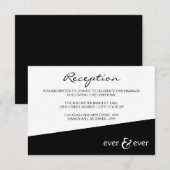 Ever & Ever Black Angle - Empfang Einladung (Vorne/Hinten)