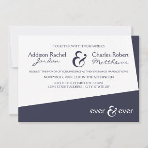 Ever & Ever Blue Angle - Einladung zur Hochzeit