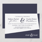 Ever & Ever Blue Angle - Einladung zur Hochzeit (Vorne/Hinten)