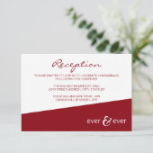 Ever & Ever Burgund Angle - Einladung von Empfänge (Stehend Vorderseite)