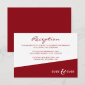 Ever & Ever Burgund Angle - Einladung von Empfänge (Vorne/Hinten)