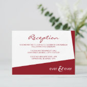 Ever & Ever Burgund Angle - Einladung von Empfänge (Stehend Vorderseite)