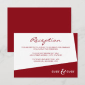 Ever & Ever Burgund Angle - Einladung von Empfänge (Vorne/Hinten)