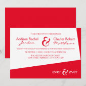 Ever & Ever Red Angle - Einladung zur Hochzeit (Vorne/Hinten)