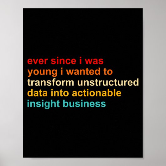 Ever Since I Was Young I Wanted Transform Unstruct Poster (Vorne)