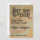 Ever the Earth Retro Wirbel Hochzeit Einladung (Vorderseite)