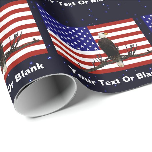 Ever Vigilant Bald Eagle Geschenkpapier (Rolleneckpunkt)