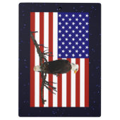 Ever Vigilant Bald Eagle Klemmbrett (Rückseite)