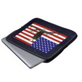 Ever Vigilant Bald Eagle Laptopschutzhülle (Vorne Knopf)