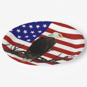 Ever Vigilant Bald Eagle Pappteller (Schrägansicht)