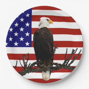 Ever Vigilant Bald Eagle Pappteller