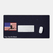 Ever Vigilant Bald Eagle Schreibtischunterlage (Tastatur & Maus)