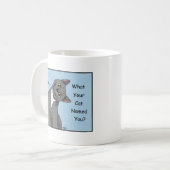 Ever Wonder Neugierig Cat Blue Kaffeetasse (Vorderseite Links)
