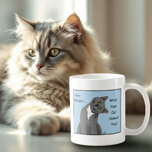 Ever Wonder Neugierig Cat Blue Kaffeetasse