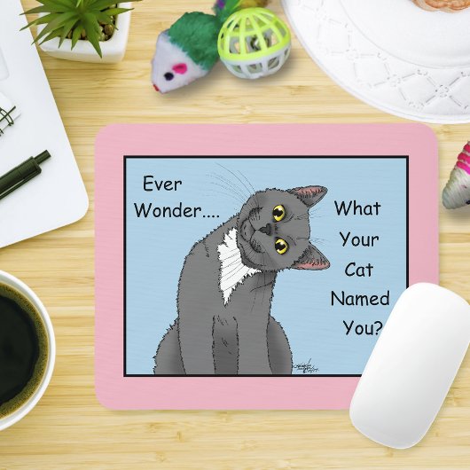 Ever Wonder Neugierig Cat Blue Mousepad