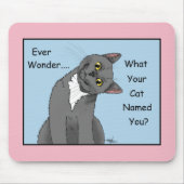 Ever Wonder Neugierig Cat Blue Mousepad (Vorne)