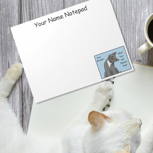 Ever Wonder Neugierig Cat Blue Notizblock