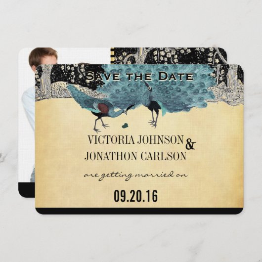 Everafter Art Deco Einladung (Vorne/Hinten)