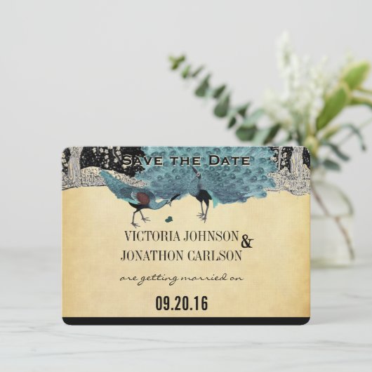 Everafter Art Deco Einladung (Stehend Vorderseite)