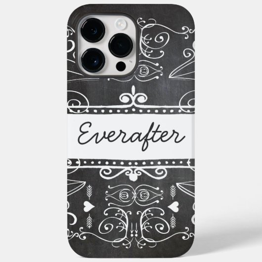 Everafter Chalkboard Typografie Art Case-Mate iPhone Hülle (Rückseite)