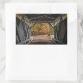 Everatt Road Covered Bridge Rechteckiger Aufkleber (Tasche)
