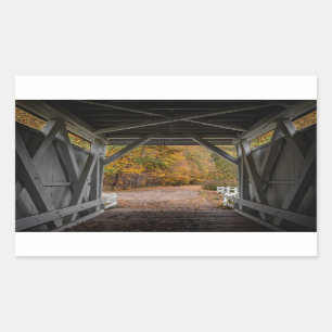 Everatt Road Covered Bridge Rechteckiger Aufkleber