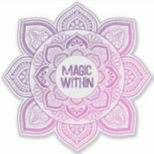 Everbloom Mandala Custom-Cut Vinyl Sticker (Vorderseite)