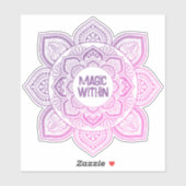 Everbloom Mandala Custom-Cut Vinyl Sticker (Blatt)