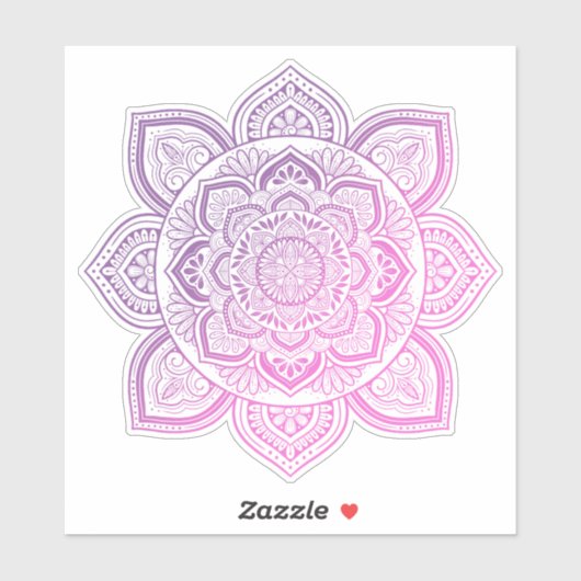 Everbloom Mandala Custom-Cut Vinyl Sticker (Blatt)