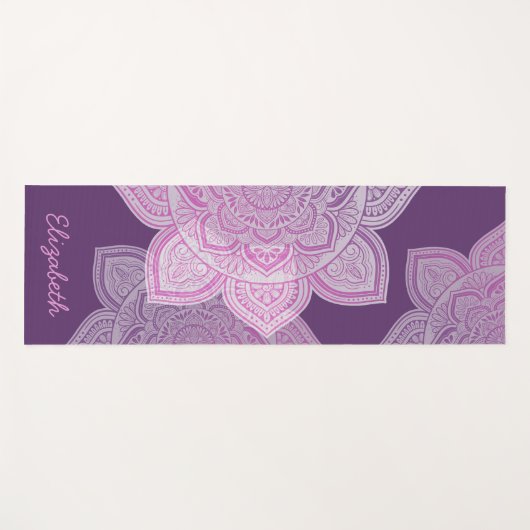 Everbloom Mandala Personalized Yoga Mat Yogamatte (Vorderseite (Horizontal))