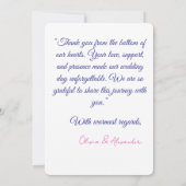 EverBloom Wedding Elegance Dankeschön-Karte Dankeskarte (Rückseite)