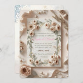 EverBloom Wedding Invitation – A Year of Celebrati Einladung (Vorne/Hinten)