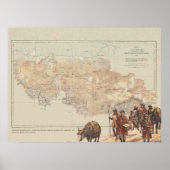 Everest 1921 Vintage Preliminary Exploration Map Poster (Vorne)