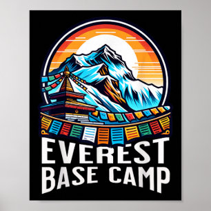 Everest Base Camp Gebet Flags Nepali Himalayan Hi Poster