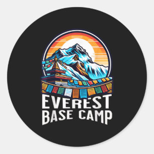 Everest Base Camp Gebet Flags Nepali Himalayan Hi Runder Aufkleber