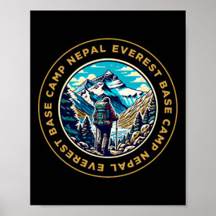 Everest Base Camp Nepal Berg Everest Blick Wandern Poster