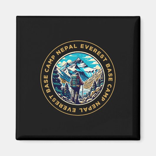 Everest Base Camp Nepal Mountain Everest View Hiki Magnet (Vorne)