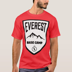 Everest Base Camp Schild schwarz und weiß T-Shirt