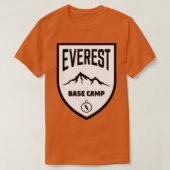 Everest Base Camp Schild schwarz und weiß T-Shirt (Design vorne)